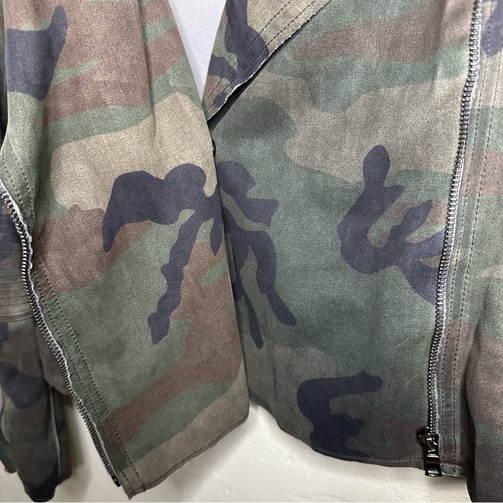 Anthropologie Marrakech Marni Scuba Suede Jacket in Camo Size M - Picture 4 of 8